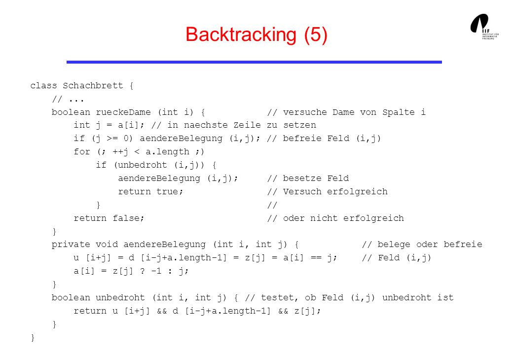 Backtracking (5)