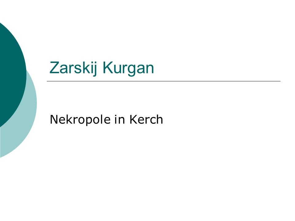 Zarskij Kurgan Nekropole in Kerch