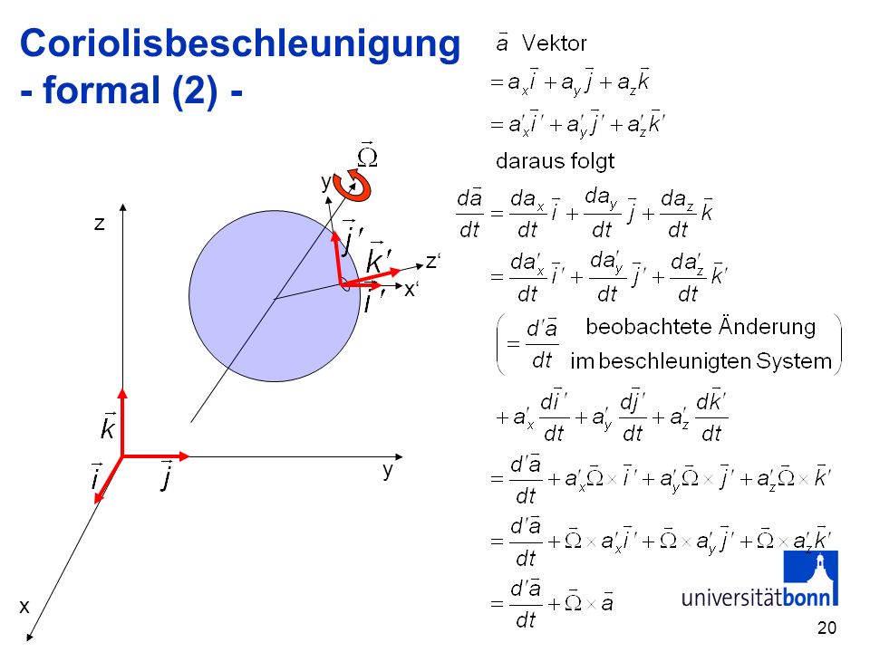 Coriolisbeschleunigung - formal (2) -