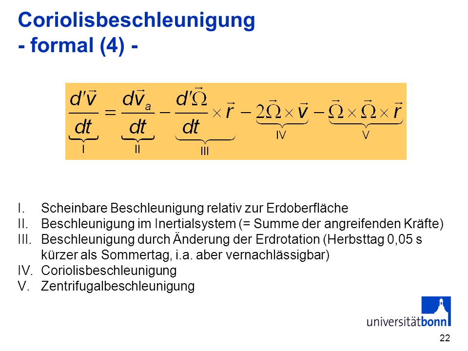Coriolisbeschleunigung - formal (4) -