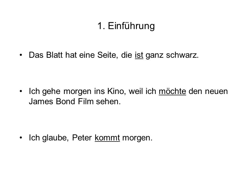1. Einführung Das Blatt hat eine Seite, die ist ganz schwarz.