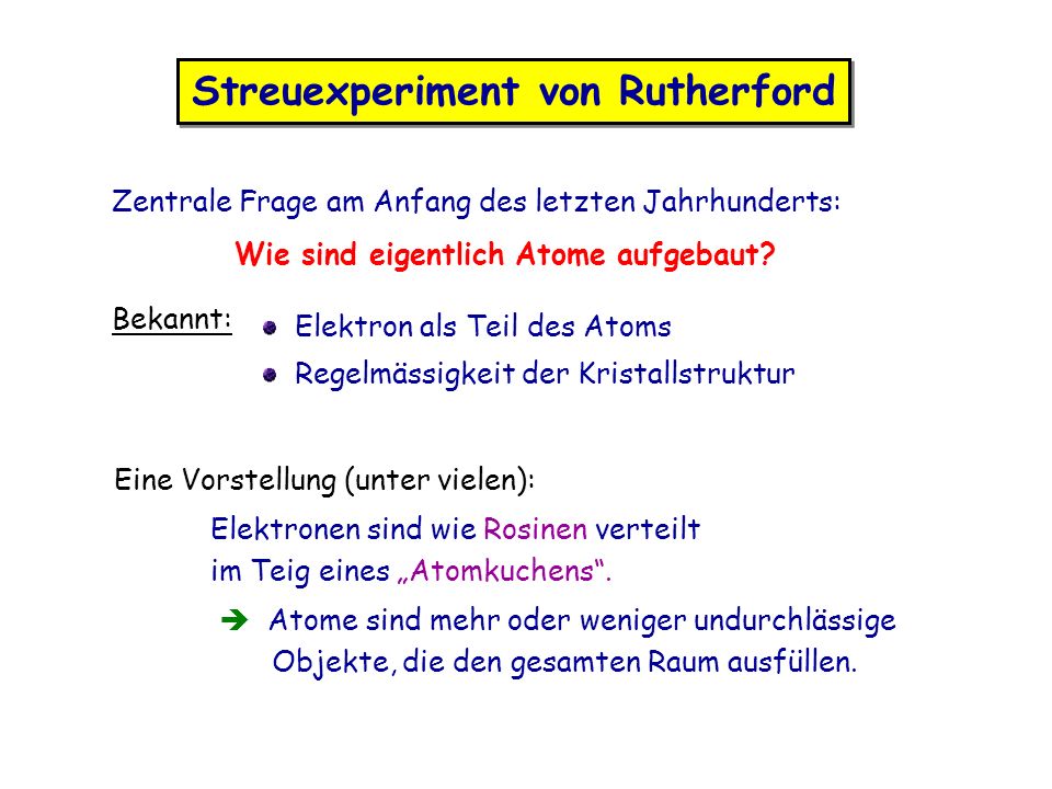 Streuexperiment von Rutherford