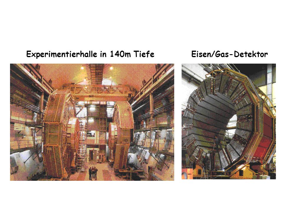 Experimentierhalle in 140m Tiefe Eisen/Gas-Detektor