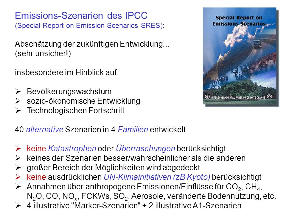 Emissions-Szenarien des IPCC