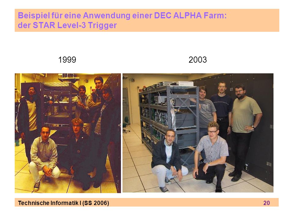 Beispiel für eine Anwendung einer DEC ALPHA Farm: der STAR Level-3 Trigger