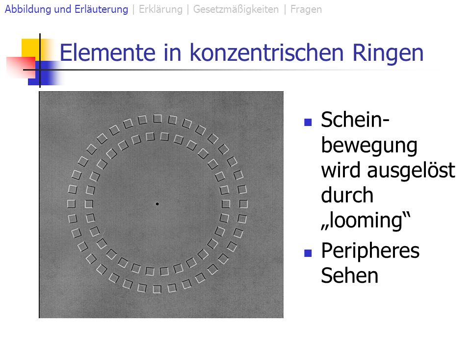 Elemente in konzentrischen Ringen