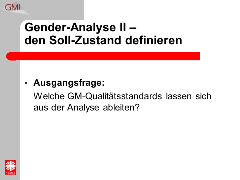 Gender-Analyse II – den Soll-Zustand definieren