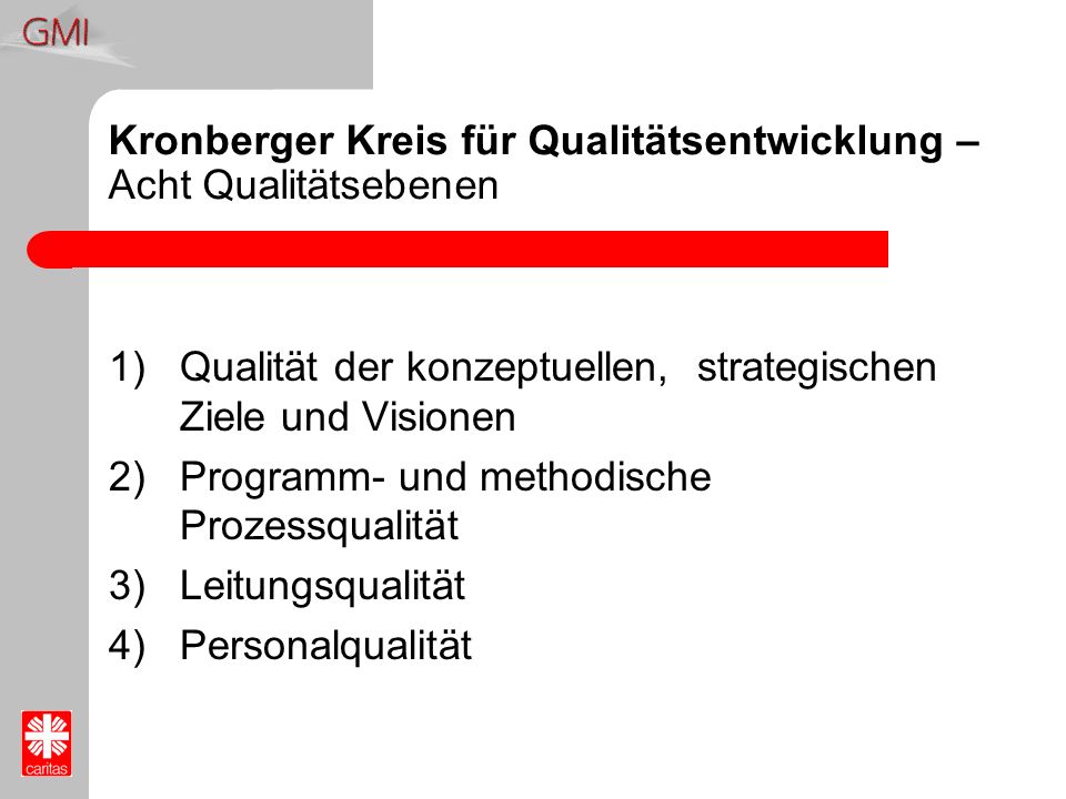 Kronberger Kreis für Qualitätsentwicklung – Acht Qualitätsebenen