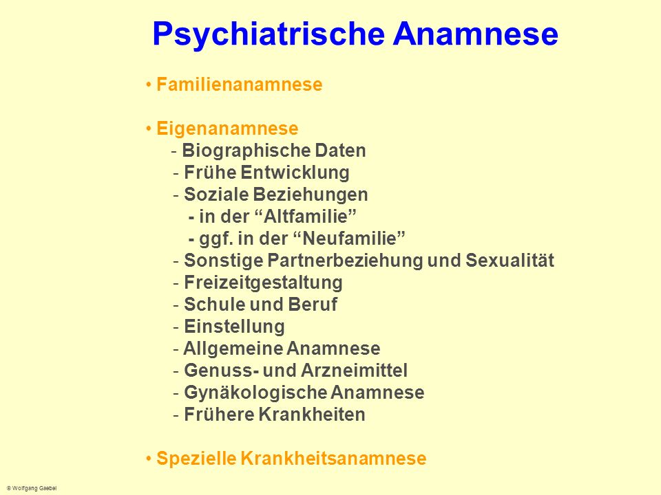 Psychiatrische Anamnese