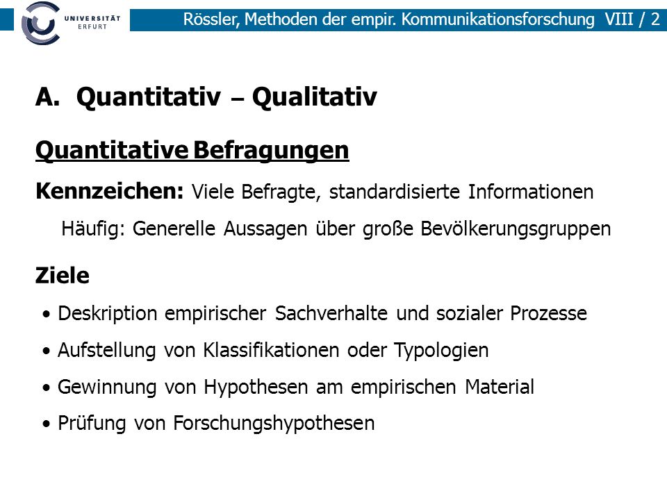 A. Quantitativ – Qualitativ
