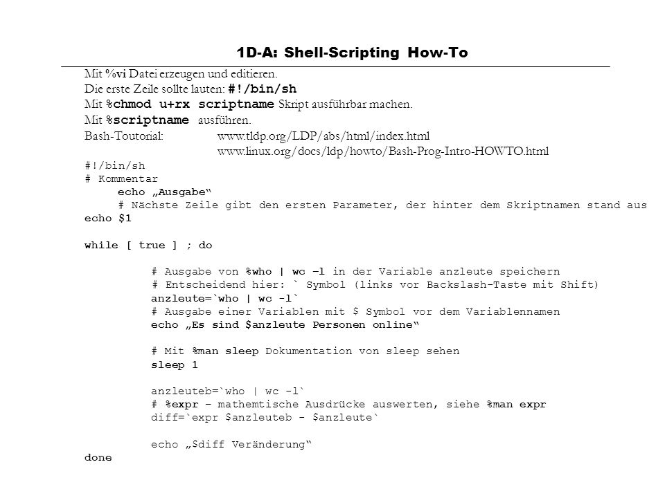 1D-A: Shell-Scripting How-To