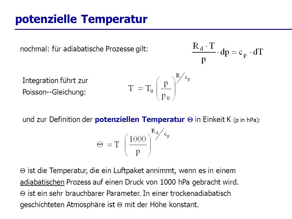 potenzielle Temperatur