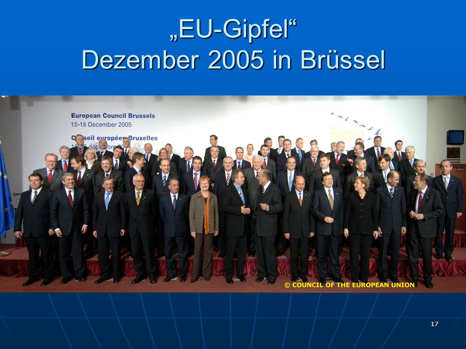 „EU-Gipfel Dezember 2005 in Brüssel