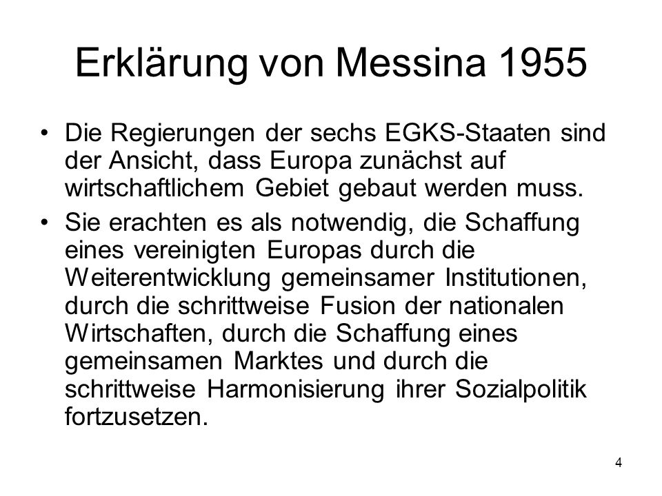 Erklärung von Messina 1955