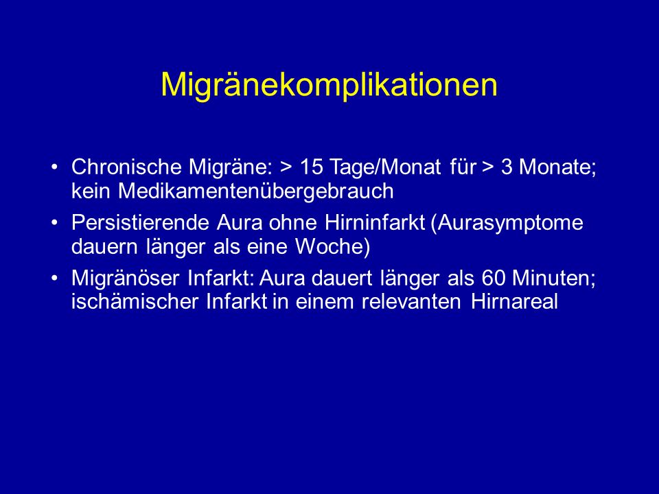 Migränekomplikationen