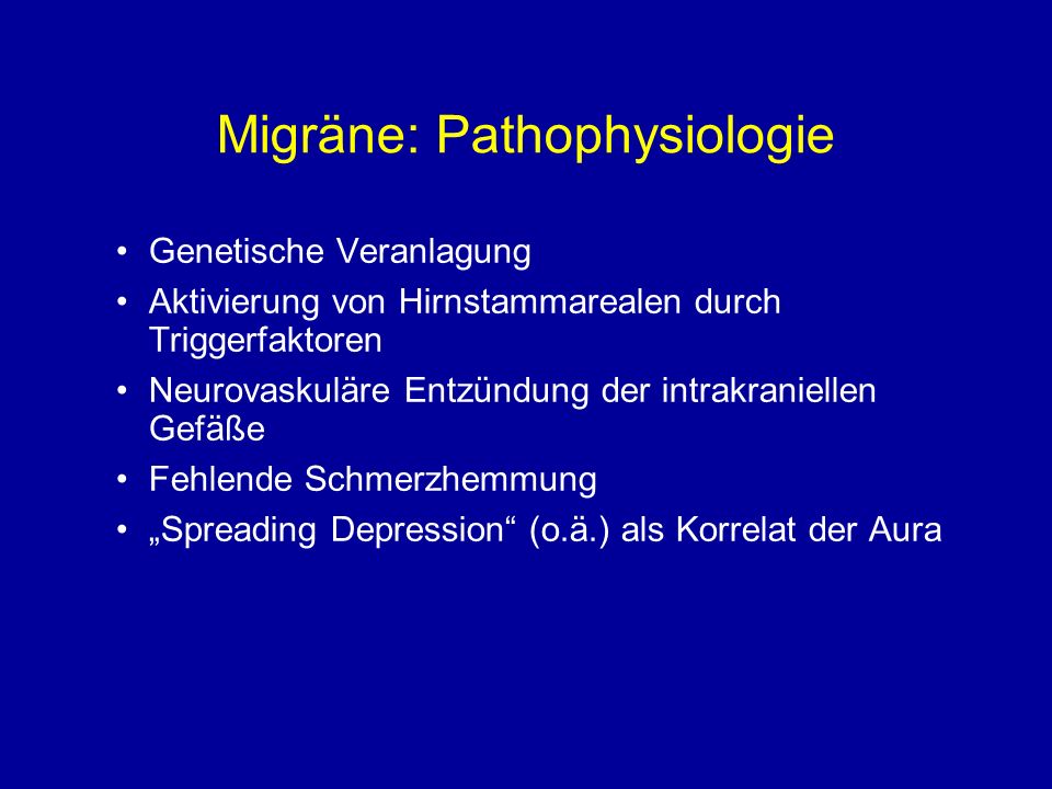 Migräne: Pathophysiologie