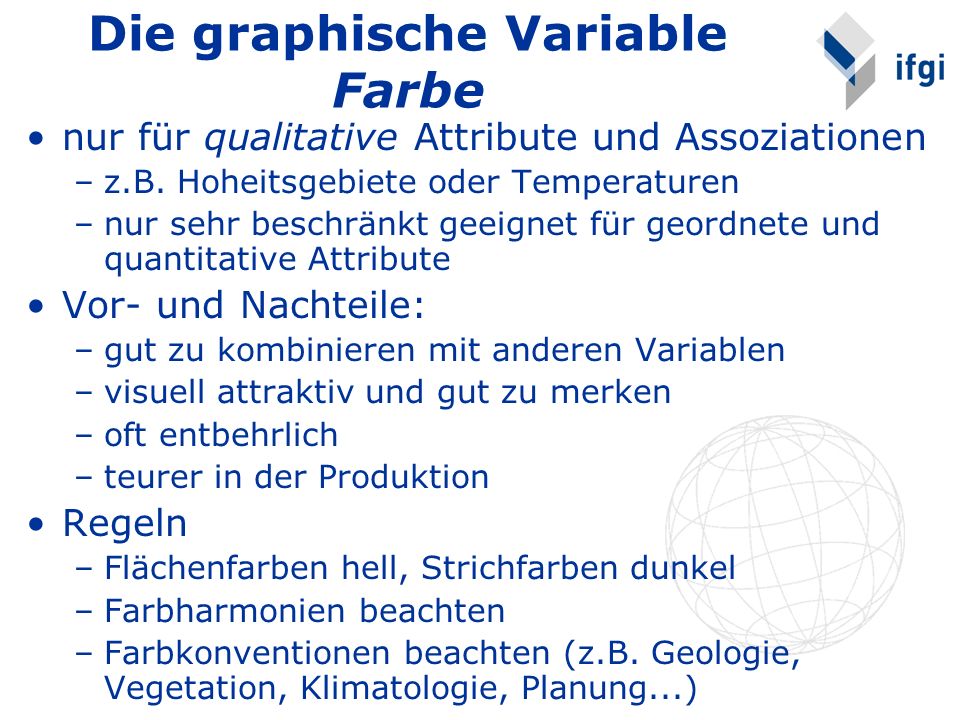 Die graphische Variable Farbe