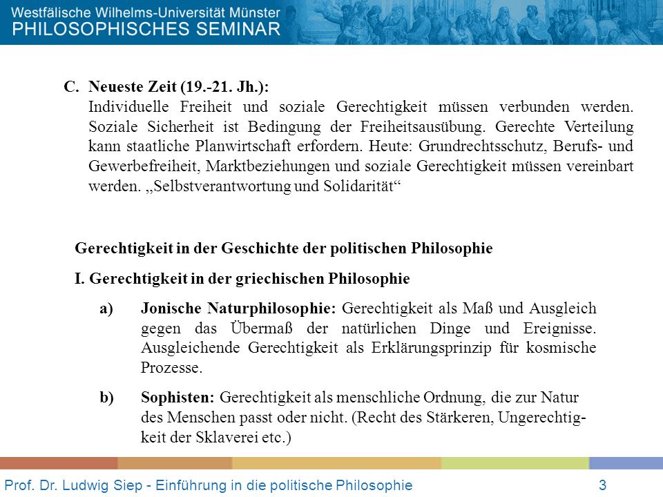 Prof. Dr. Ludwig Siep - Einführung in die politische Philosophie
