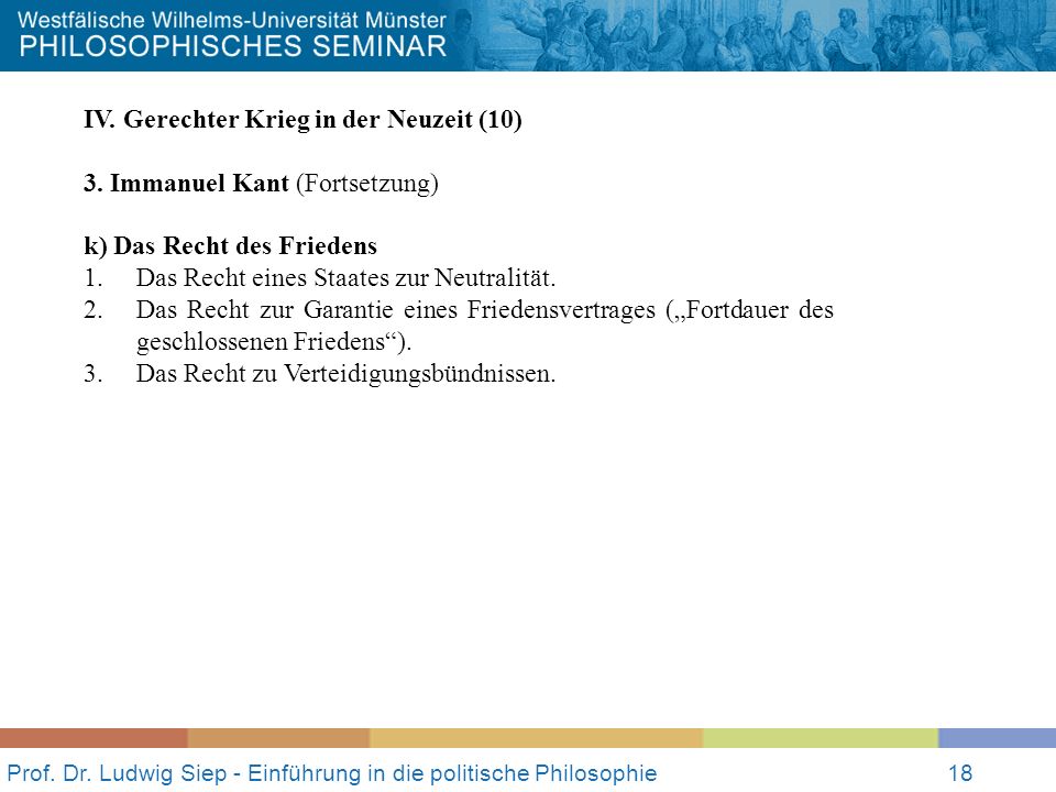Prof. Dr. Ludwig Siep - Einführung in die politische Philosophie