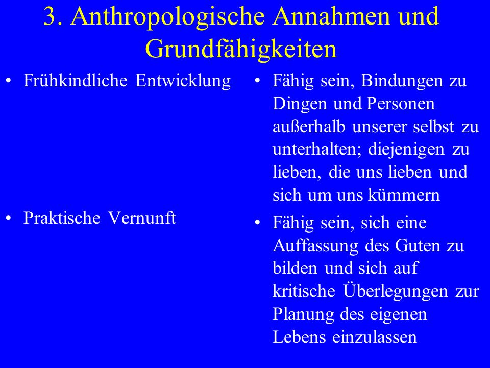 3. Anthropologische Annahmen und Grundfähigkeiten