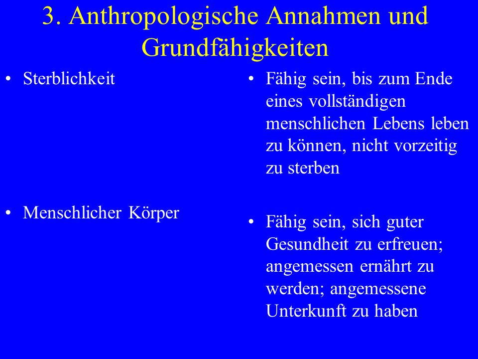 3. Anthropologische Annahmen und Grundfähigkeiten