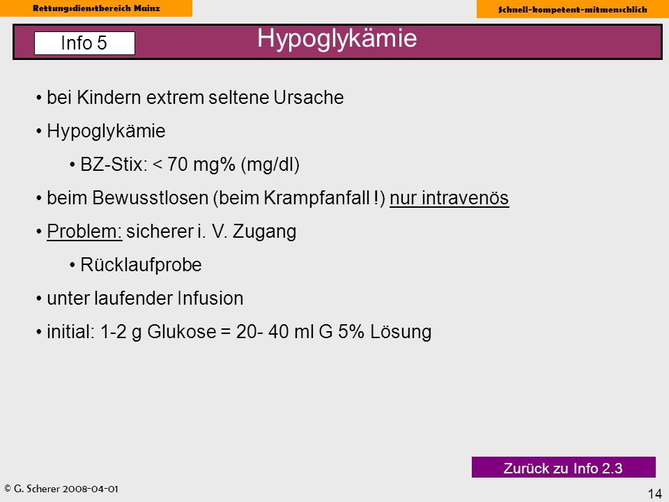 Hypoglykämie Info 5 bei Kindern extrem seltene Ursache Hypoglykämie