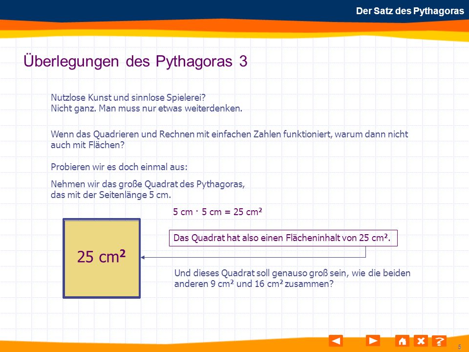 Überlegungen des Pythagoras 3