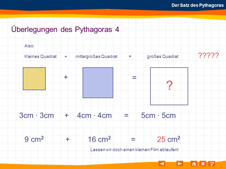 Überlegungen des Pythagoras 4