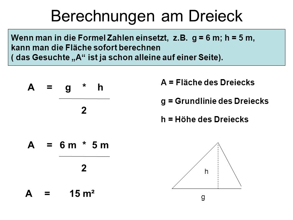 Berechnungen am Dreieck