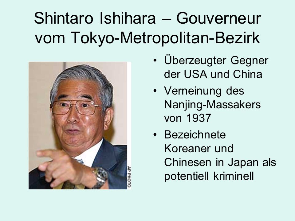 Shintaro Ishihara – Gouverneur vom Tokyo-Metropolitan-Bezirk