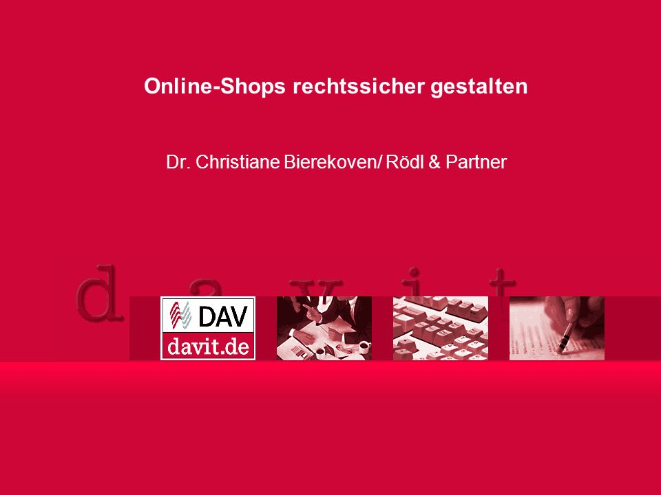 Online-Shops rechtssicher gestalten