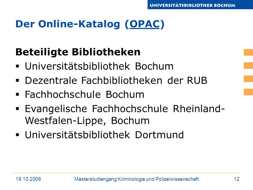 Der Online-Katalog (OPAC)