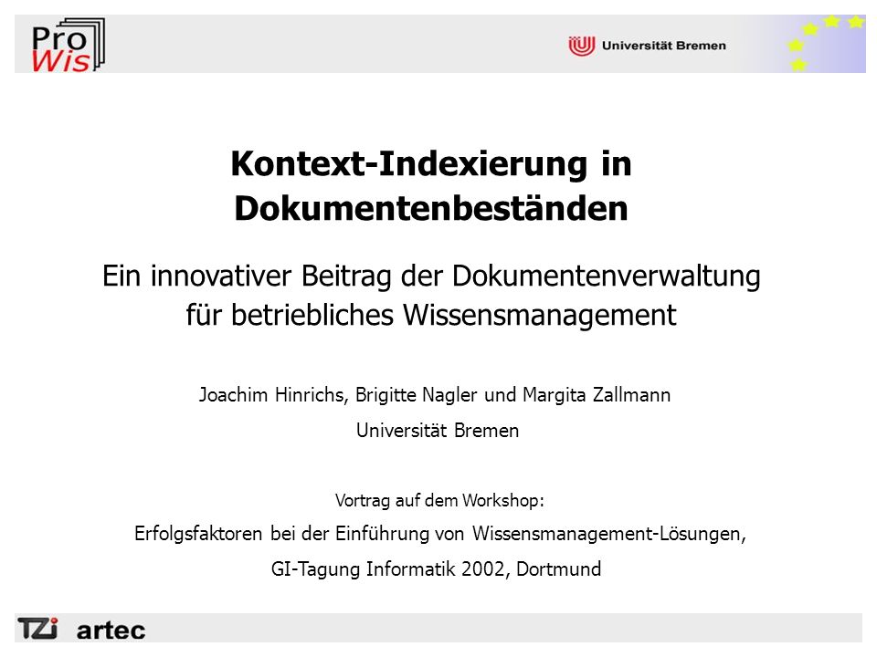 Kontext-Indexierung in Dokumentenbeständen