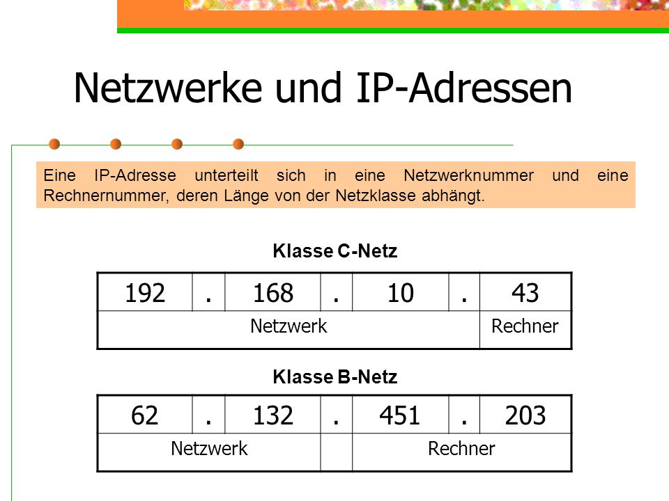 Netzwerke und IP-Adressen