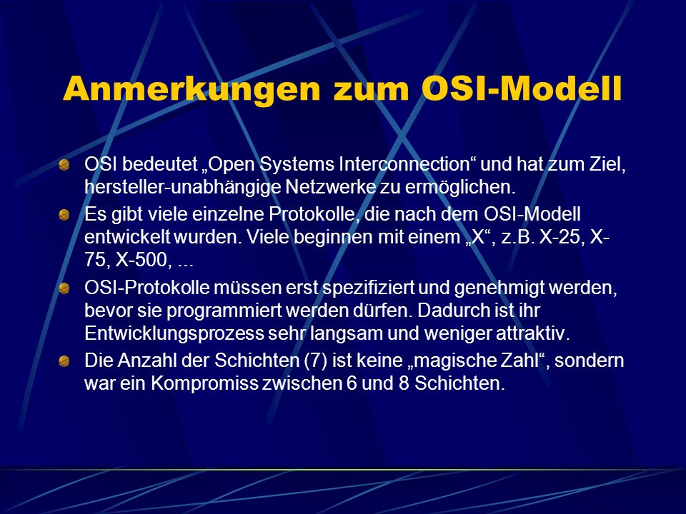 Anmerkungen zum OSI-Modell