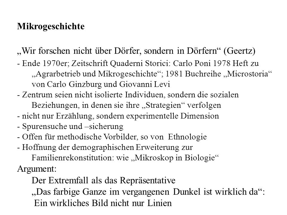 „Wir forschen nicht über Dörfer, sondern in Dörfern (Geertz)