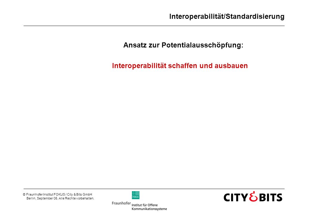 Interoperabilität/Standardisierung