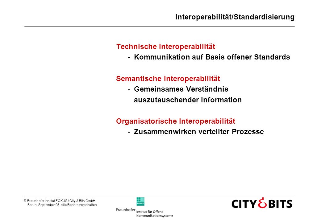Interoperabilität/Standardisierung
