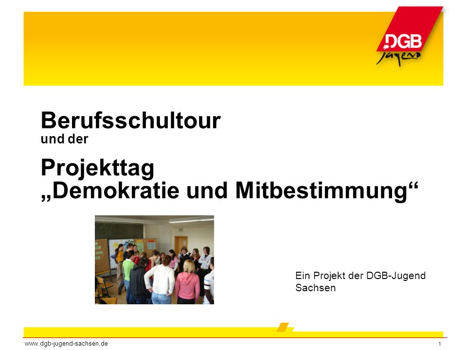 Berufsschultour und der Projekttag „Demokratie und Mitbestimmung