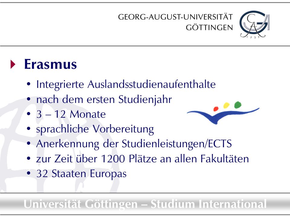  Erasmus Integrierte Auslandsstudienaufenthalte