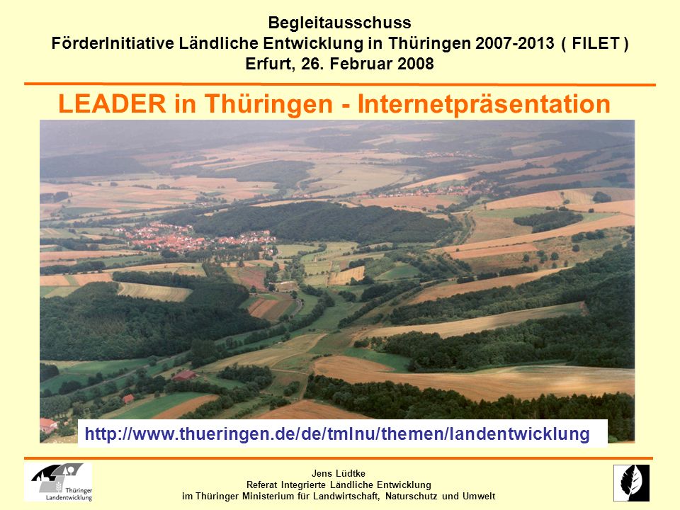LEADER in Thüringen - Internetpräsentation