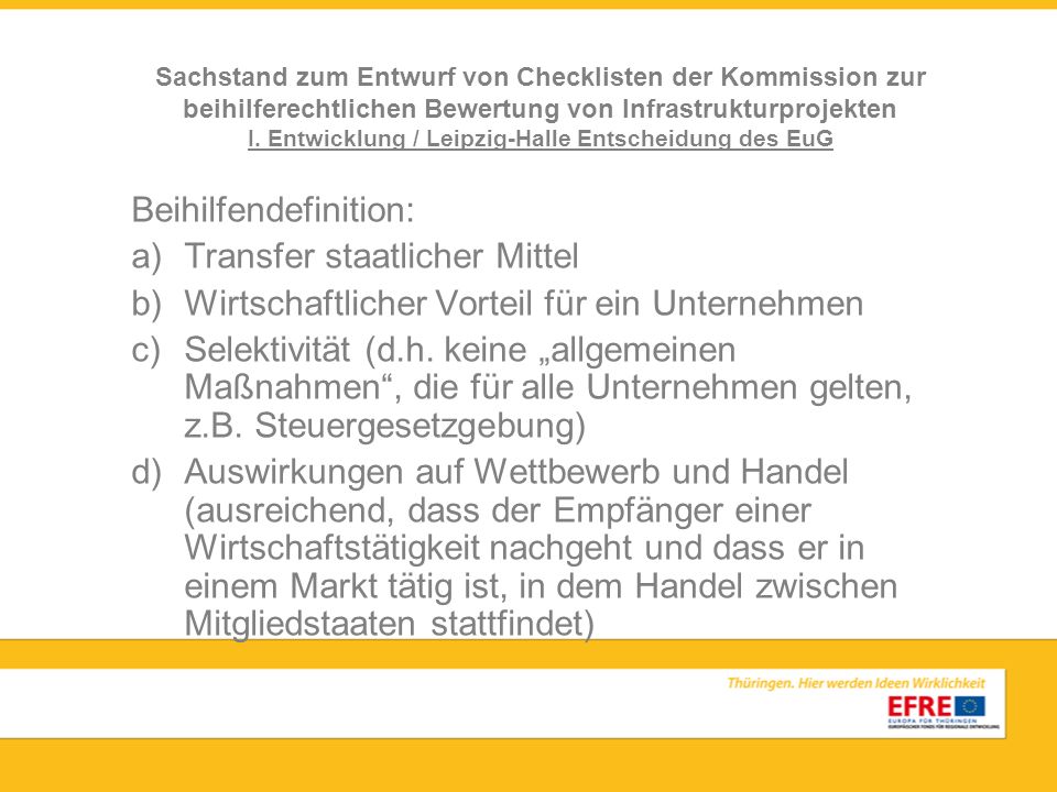 I. Entwicklung / Leipzig-Halle Entscheidung des EuG