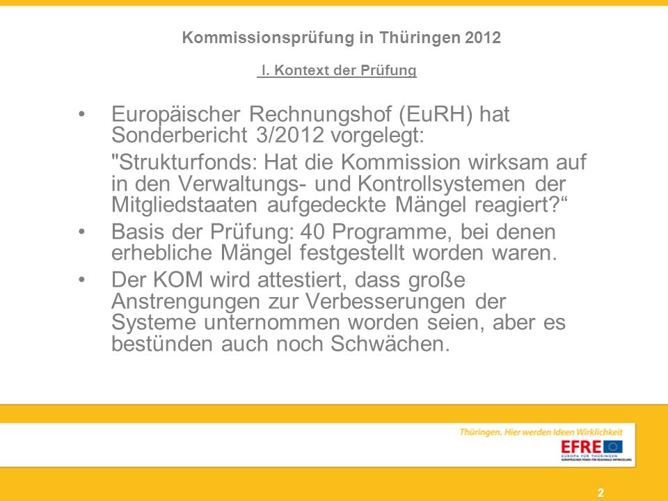 Kommissionsprüfung in Thüringen 2012