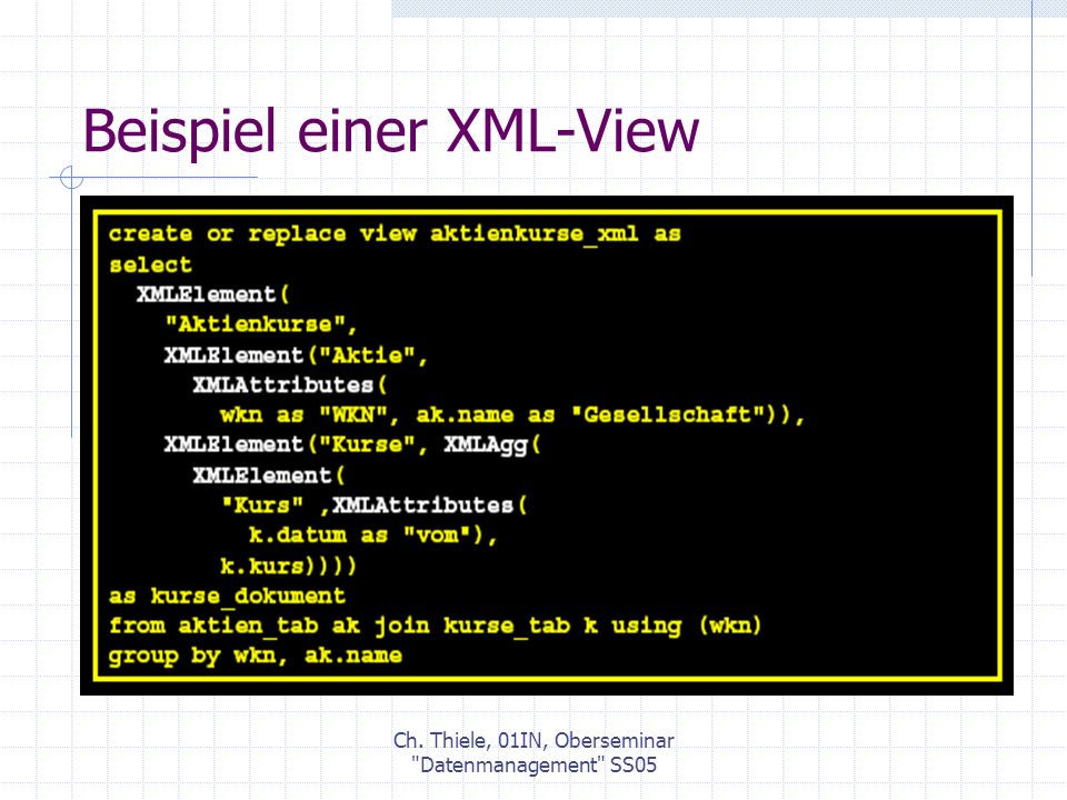 Beispiel einer XML-View