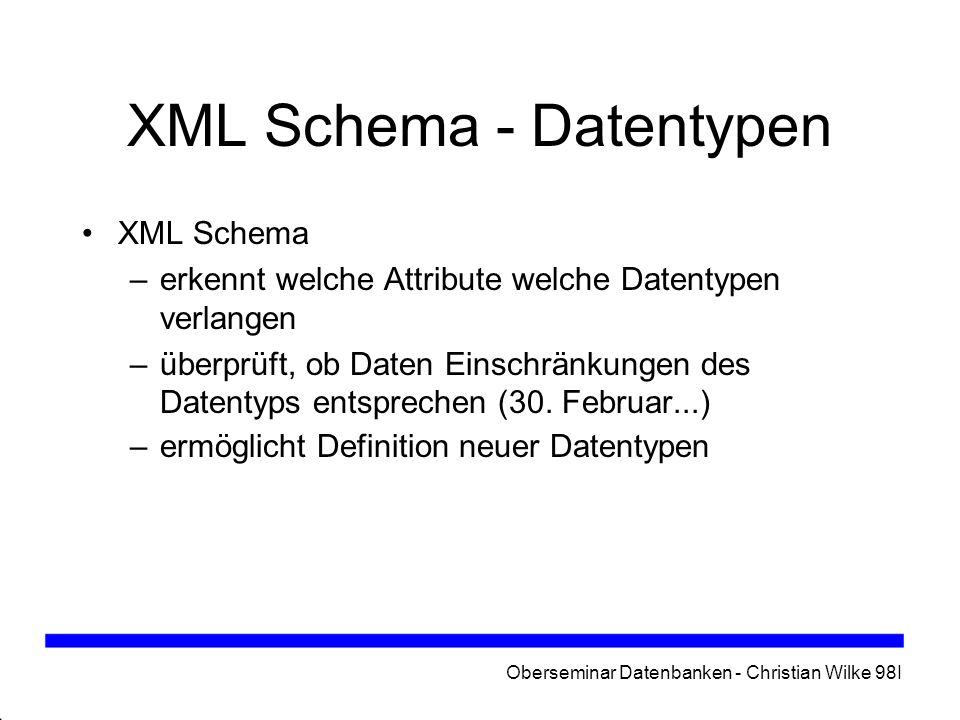 XML Schema - Datentypen