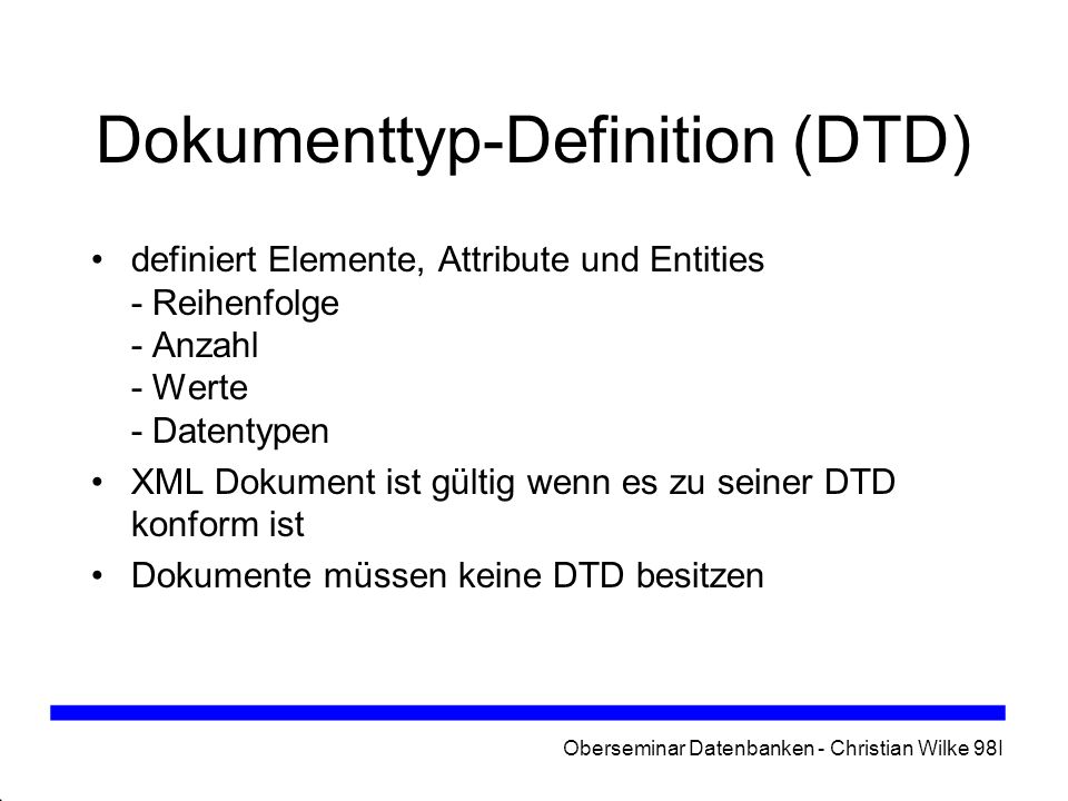 Dokumenttyp-Definition (DTD)