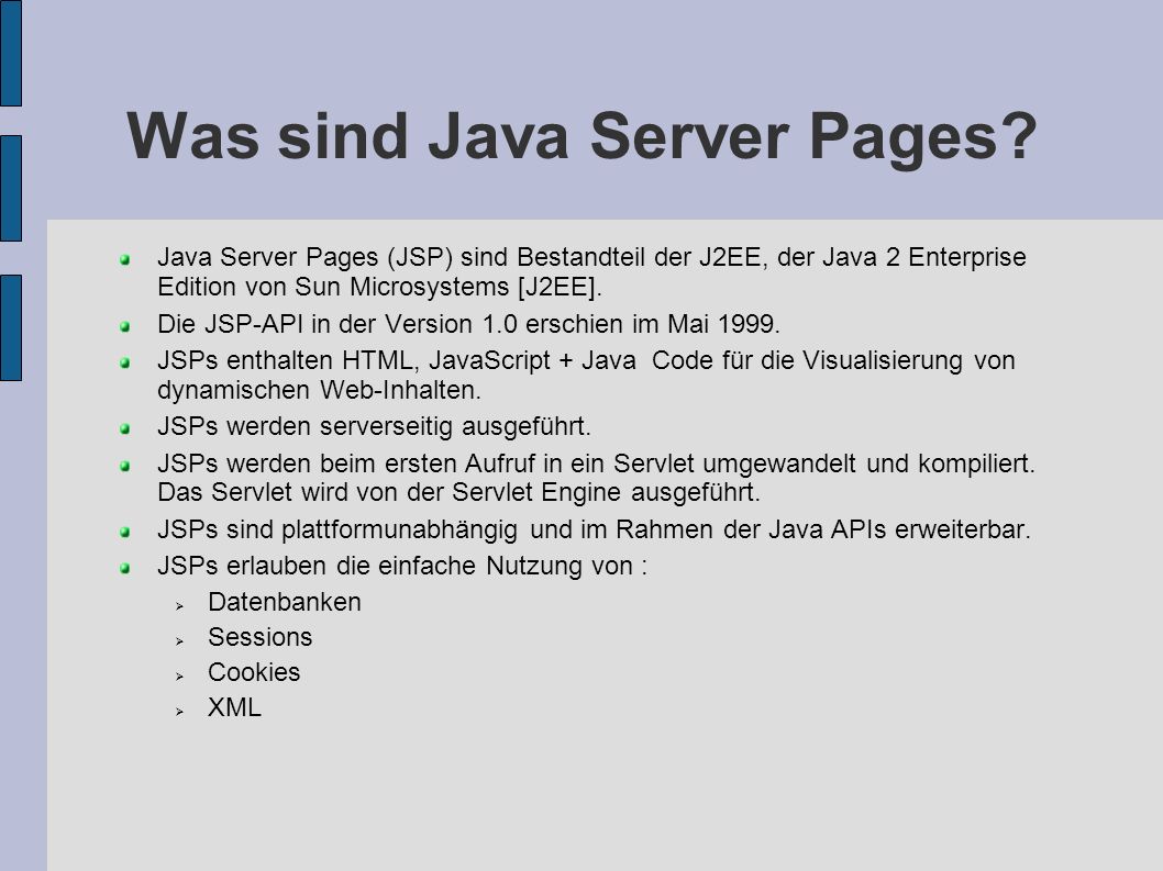 Was sind Java Server Pages