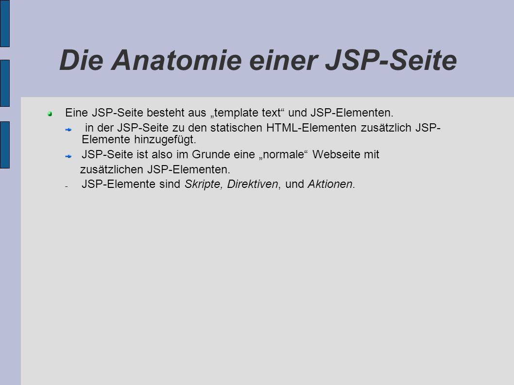 Die Anatomie einer JSP-Seite