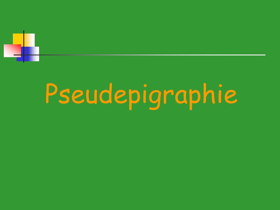 Pseudepigraphie