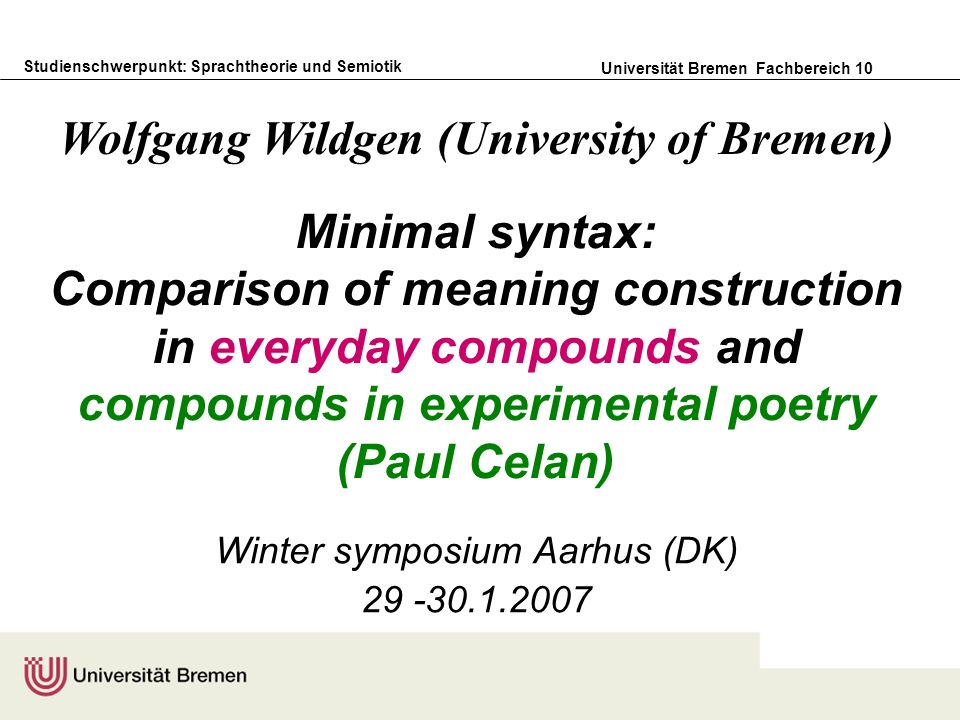 Winter symposium Aarhus (DK)